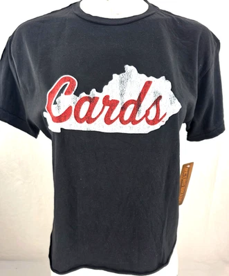 NUEVA Camiseta Recortada Louisville Cardinals Retro Marca Negra SS Cuello Redondo Para Mujer M Foto 1 de 4