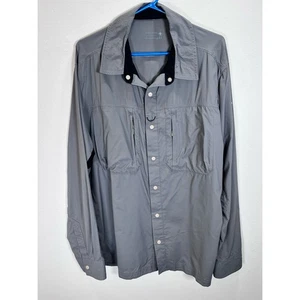 SMARTWOOL Shirt Men's Sz XL Peaklite Lightweight Long Sleeve Gray Snap Up - Picture 1 of 8
