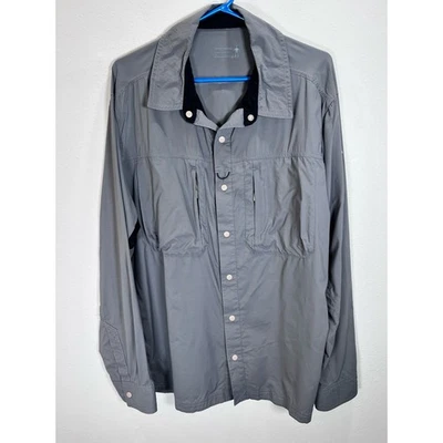 SMARTWOOL Shirt Men's Sz XL Peaklite Lightweight Long Sleeve Gray Snap Up - Image 1 of 4