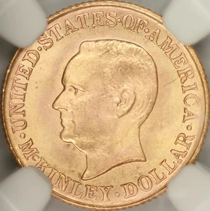 1916 McKinley Commem Gold $1 NGC MS65 - Picture 1 of 3