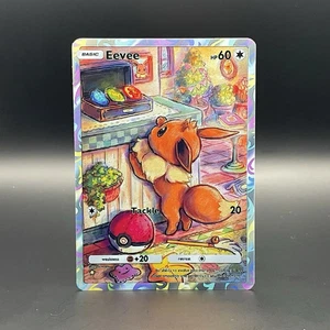 Fan Art Pokemon TCG Pocket Eevee Holo Illustration Rare | Genetic Apex - Picture 1 of 4