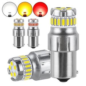 Car 1157 LED Bulb Amber Reverse light BAY15D LED Bulb Brake Lights Plug and Play - Picture 1 of 17