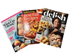 Lot of 3 Food Magazines Delish Southern Living Taste of Home Fall & Party 2025 - Picture 1 of 8