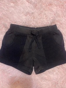 365 Kids By Garanimals Black Crochet Shorts Size 6 Elastic Waist - Picture 1 of 5