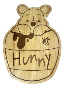 Disney Winnie the Pooh Jar Wood Serving Cheese Cutting Charcuterie Board~ New - Picture 1 of 8