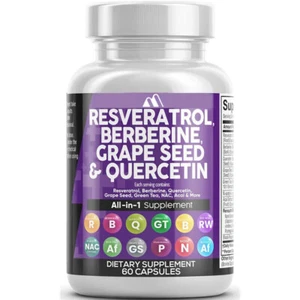 Berberine 3000mg Grape Seed Extract 3000mg Green Tea Extract - Picture 1 of 8