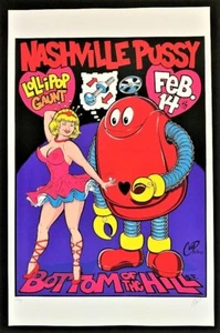 Nashville Pussy POSTER Lollipop Gaunt Artist Proof A/P Signed Coop Mint! - Picture 1 of 1