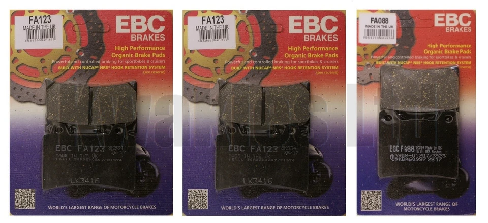 Fits: Yamaha XJR1200 1995-1998 Set of EBC Front and Rear Brake Pads - Image 1 of 1