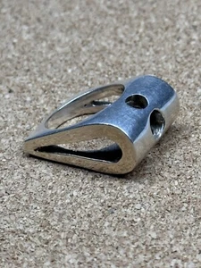 Stunning Rare Vintage Artisan 1970's Modernist Brutalist Sterling Silver Ring - Picture 1 of 19