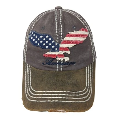 Gorra Americana Slideback Marrón Talla Única Ajustable Patriótico Envejecido KB ETHOS Foto 1 de 4