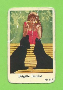 1955-58 Dutch Gum Card Nr #917 Brigitte Bardot