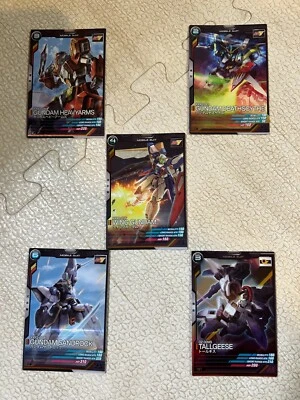 Gundam arsenal base card 5 piece set BANDAI JAPAN TCG - Image 1 of 4