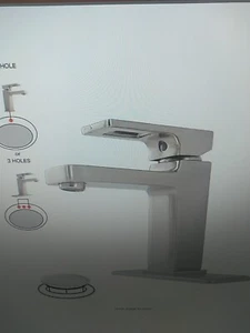 Bathroom Faucet Basin W Drain Brushed Nickel A-96036-N - Picture 1 of 2