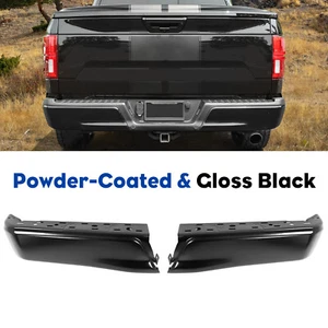 Powder-Coated Rear Bumper End Caps Left & Right W/o Hole For 2015-2020 Ford F150 - Foto 1 di 15