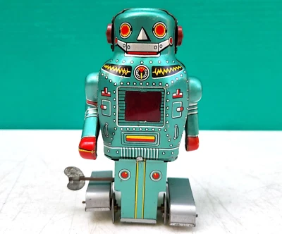 Noguchi Mechanical Mighty Robot Windup Toy Japanese Tin Japan 1960s Atomic - Image 1 of 4