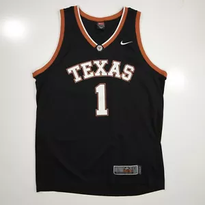 Texas Longhorns #1 Black Authentic Nike Elite Basketball Jersey Large - Picture 1 of 15