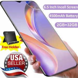 New Unlocked Cell Phone 6.6" Android 4G Smartphone Dual SIM Quad Core Cheap 2024 - Picture 1 of 48
