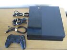 Sony Playstation 4 Black Console 500gb Ps4 Controller Cables Original Ps4 Game