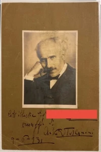 TOSCANINI ARTURO COMPOSITORE MUSICALE DEDICA AUTOGRAFA CON FOTOGRAFIA 1931 - Imagen 1 de 10