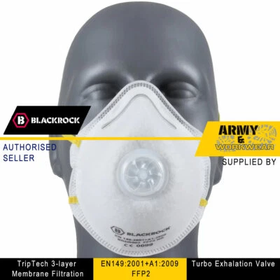 Blackrock Eazi-Breathe Moulded Disposable Respirator Turbo Valve Three Layers - Image 1 of 4