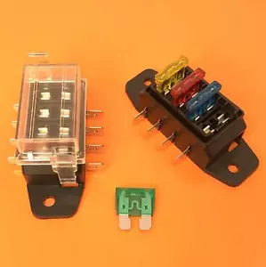 4 Way Fuse Box for Standard Blade Fuses Holder ATO / Block 12v or 24v Car or HGV - Picture 1 of 4