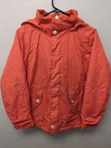 Burton Dryride Hooded Snowboard Jacket Girls L 14/16 Orange Insulated Ski Winter - Picture 1 of 17