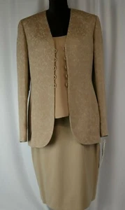 New Emanuel Women's Skirt Suit Size 12 Blazer Size 8 Skirt Career Colorful Silk - Picture 1 of 12