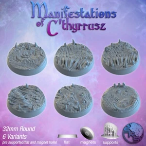 SRS Studios Round Eldritch Bases 32mm Stargrave D&D Frostgrave Pathfinder - Picture 1 of 2