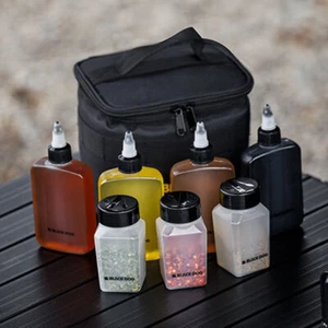 Picnic Solid Liquid Seasoning Jar Sets with Storage Bag for Camping Travel - Bild 1 von 10