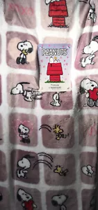 BERKSHIRE PEANUTS Snoopy~Woodstock PURPLES-WHITE BLANKET THROW 50” X 70” NWT - Picture 1 of 4
