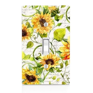 Sunflower Paper image Switch Cover, Home Decor, Night Light, Cabinet knob, GFI - Picture 1 of 14