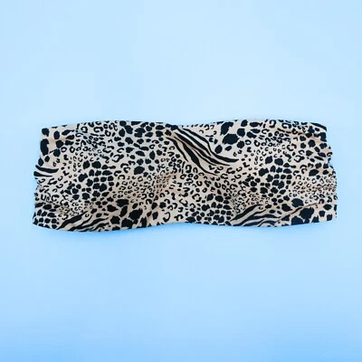Victorias Secret Large Leopard Underwired Bandeau Padded Bikini Top Swimsuit New - Imagem 1 de 4