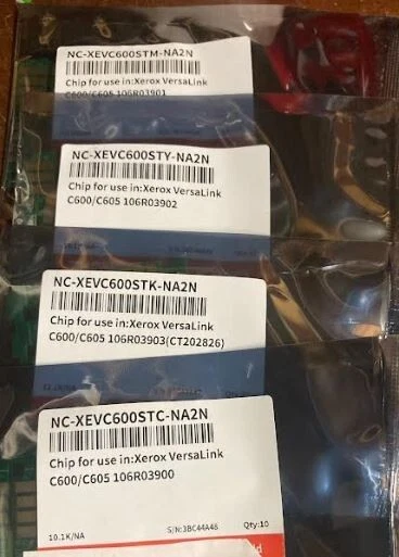 4 x Toner Chip for Xerox VersaLink C600 C605 106R03900 106R03901 106R03902 - Image 1 of 1