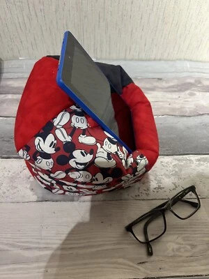 iPad tablet cushion Beanbag stand holder fits tablets kindle phone Mickey Mouse - Image 1 of 4