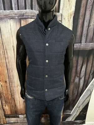 Proper Cloth Off Heather Blue Button “Cortina” Jacket Vest 42 Large NWOT $350 - Image 1 of 4