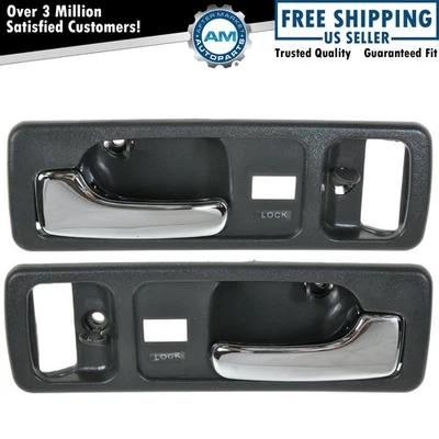 Manija interior gris con juego de pares de cerraduras eléctricas para Honda Accord Coupe 90-93 2 puertas Foto 1 de 4