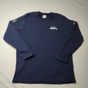 NFL Nike Seahawks L Thermo Knit Sweater Navy Blue Football - Bild 1 von 10