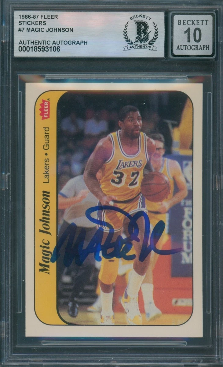 Fleer Magic Johnson 10 Graded Basketball Sports Trading Cards