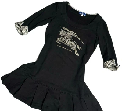 Túnica de vestir estampada manga 3/4 etiqueta azul Burberry London [BK/38/VG] LTD de JP Foto 1 de 4