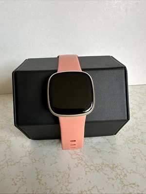 Fitbit Versa 3 Activity Tracker Smartwatch In Soft Gold, Charger Not Included - Image 1 of 4