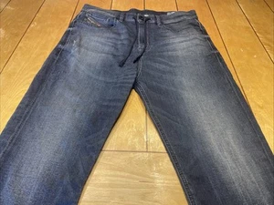 Diesel Krooley Jeans Mens 32x29  Blue Distressed Denim Regular Slim Carrot Fit - Picture 1 of 22