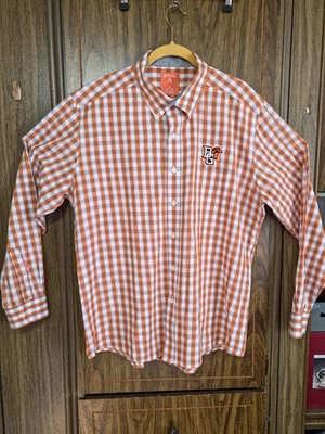 Camisa verde boliche de la Universidad Estatal para hombre XL Antigua naranja camisa de manga larga Foto 1 de 4