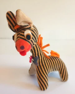 Vintage Zebra Donkey Stuffed Animal Made in Japan 1950-1960’s Dream Pet? - Picture 1 of 5