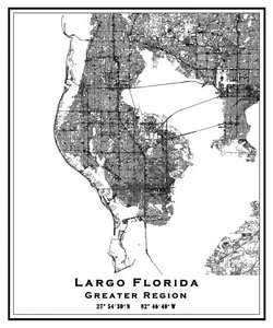 Largo Florida Greater Region Map - Picture 1 of 4