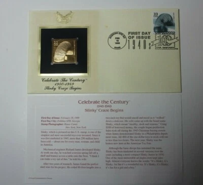 Slinky 1999 - Réplica de sello dorado cubierta dorada prueba 22kt  Foto 1 de 3