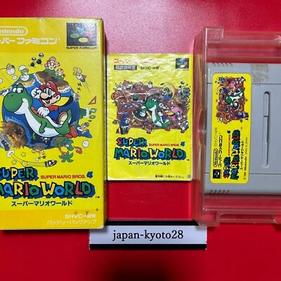 Super Mario World SNES Nintendo Super Famicom Box From Japan - Image 1 of 4