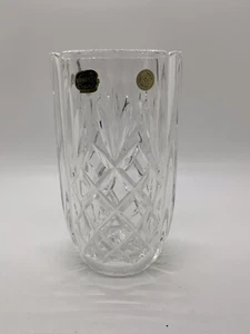 Vintage BOHEMIA Lead CRYSTAL VASE REPUBLIC CZECH 6x3.5 Inches - Picture 1 of 8
