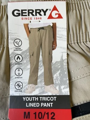 Gerry Youth Tricot Lined Pant, Blue, Green, Tan, XS (4-5), M (10-12), Lg (14-16) - Image 1 of 4