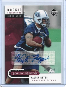 Walter Reyes 2005 Upper Deck Foundations autografiado RC #205 (602/699)-Titanes - Imagen 1 de 2