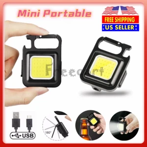 800 Lumens Mini COB Flashlights Bright Rechargeable Keychain Small Flashlight - Picture 1 of 12